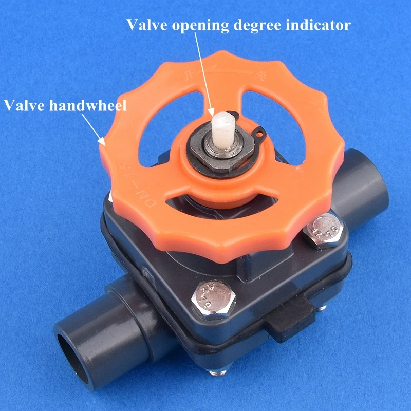 Outer Dia 20~50mm PVC Diaphragm Valve Garden Irrigation Drainage Gate Valve Aquarium Fish Tank Pipe Water Flow Regulating Valve