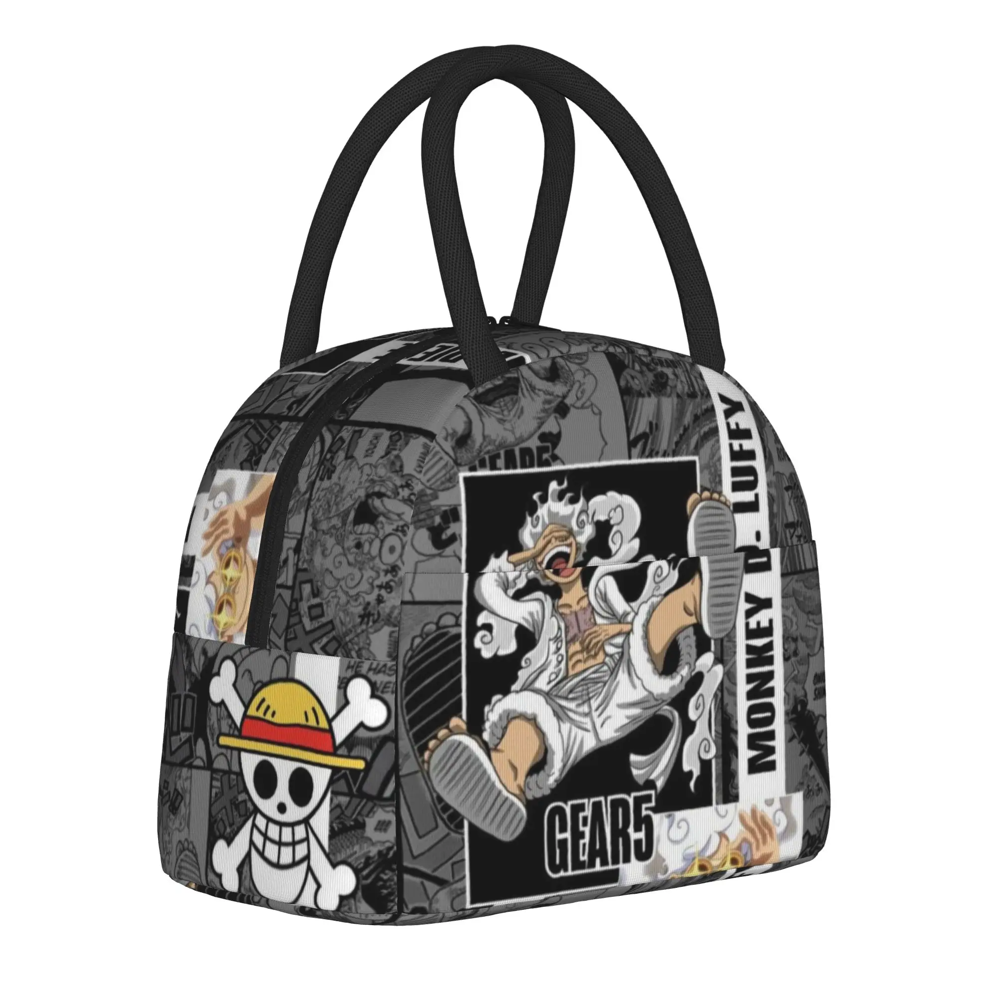 

LUFFYS o-one-piece-e Insulated Lunch Bags for Men Women Storage Food Box Portable Cooler Thermal Bento Box For Picnic