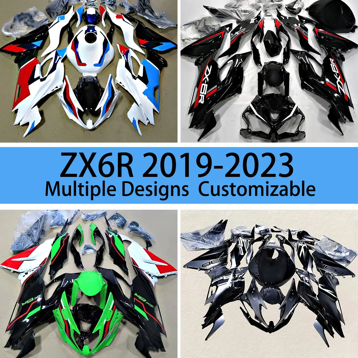 

For KAWASAKI ZX6R 636 2019 2020 2021 2022 2023 Fairings Motorcycle ZX 6R 19 20 21 22 23 Bodywork Injection Fairing Kit