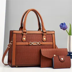 3pcs/set Women Totes with Wallets Large Capacity Handbags Fashion Trend Female Crossbody Shoulder Bags For Leisure Shopping