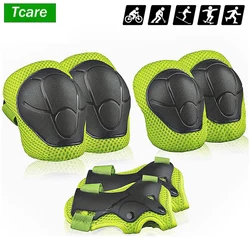 Set di 6 pezzi di equipaggiamento protettivo per bambini Ginocchiere per bambini Gomitiere Protezioni per i polsi Kit di protezione di sicurezza per bambini per ciclismo Pattinaggio su bici