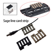 Tactical Picatinny 5 Slot Rattail Line Strip 20mm Rail Cover PEQ 15 DBAL M300 M600 Airsoft rifle Accessories Switch Wire Holder