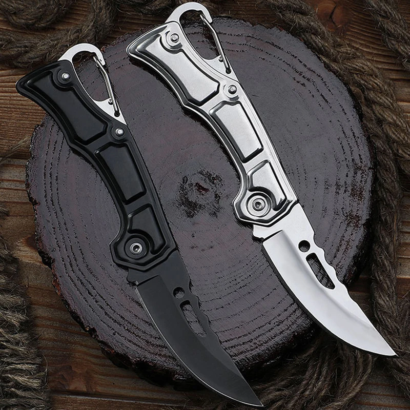 New Mini Outdoor Folding Knife Stainless Steel Camping Knife Portable Fruit Knife Key Mini Knife Popular