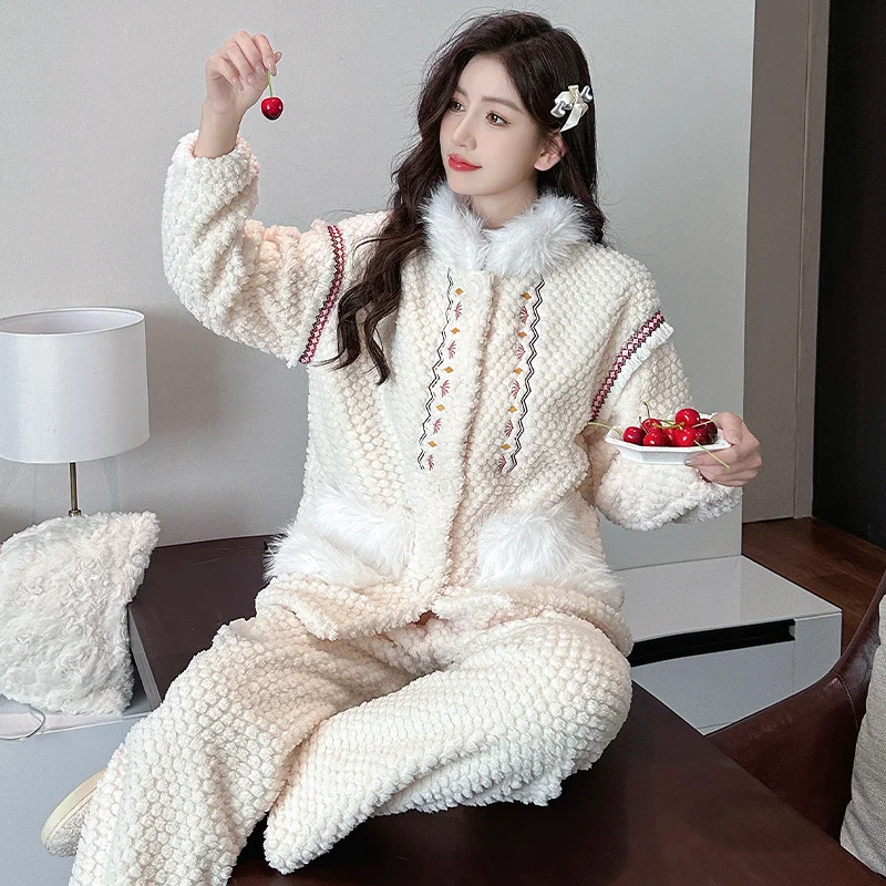 

Пижамные комплекты на пуговицах для женщин, парные, из хлопка, с коротким рукавом, с воротником, шорты, летние, повседневные, милые, романтические