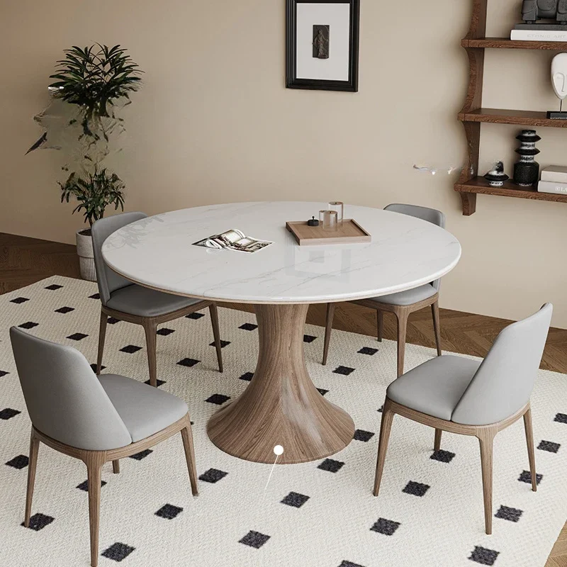 Center Exquisite Dining Tables Kitchen Modern Circle Study Round Dining Table Modern Restaurant Mesa De Jantar Home Furniture