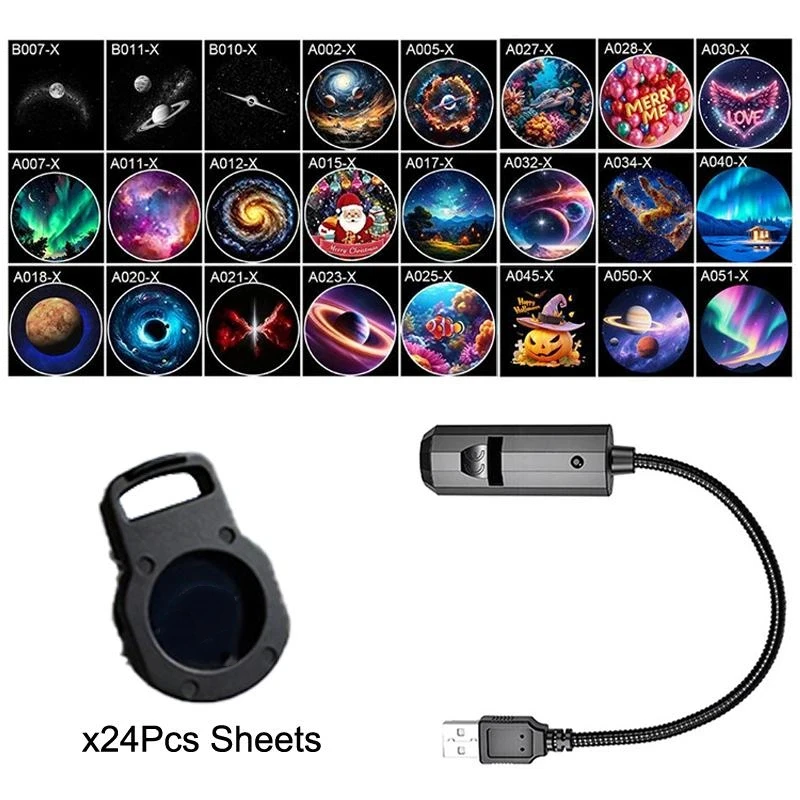 Hot sale Romantic Rotatable Galaxy Star Projector USB LED Night Light Portable Atmosphere Lamp Home Wedding Party Decor