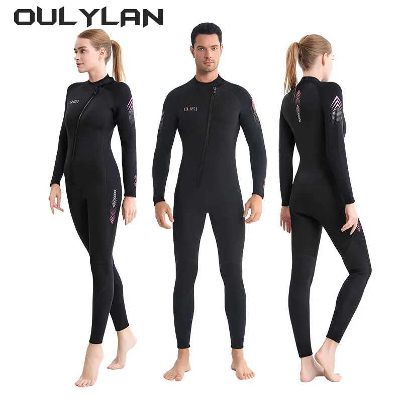 

Oulylan 2024 Women 3MM Neoprene Wetsuit Men High Elastic Surfing Spearfishing Wetsuits One Piece Full Body Diving Suit Jumpsuit