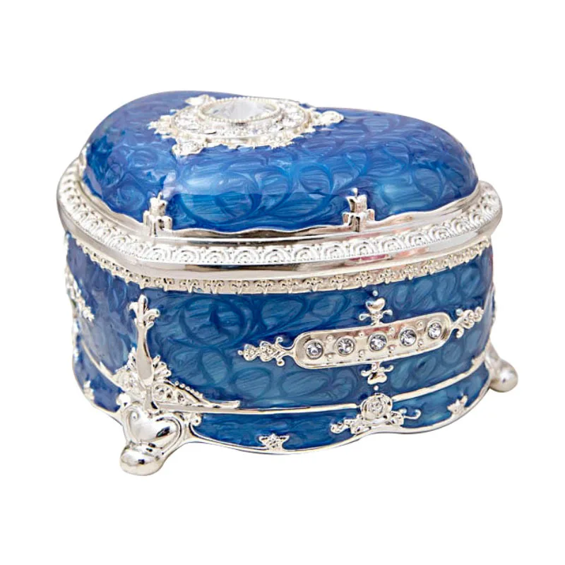 

Fashion Heart Shape Large Size Metal Jewelry Box With Gift box Decoration Tin Boxes Jewelry Container For Girl' JB035