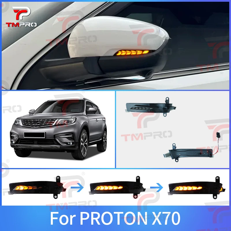 

FOR Geely Bo Yue PROTON X70 rearview mirror running light Day light white dynamic blue light