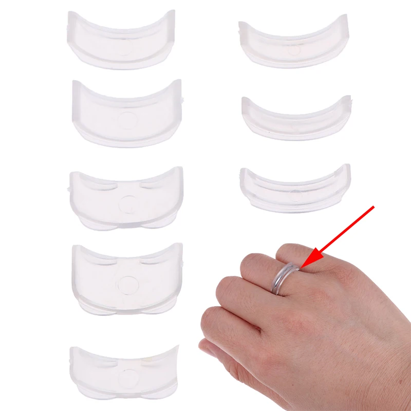 

8 шт. силиконовый невидимый регулятор размера кольца для свободного редуктора размера кольца, защитное кольцо