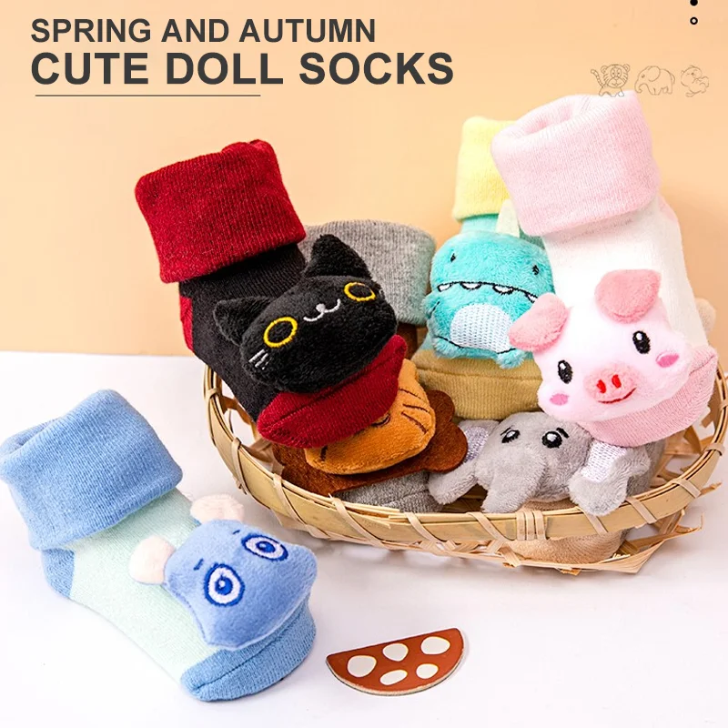 Hohe Qualität Atmungsaktive Baby Socken Nicht-slip Baumwolle Boden Socken Für Kinder Neugeborenen Kleinkind Schuhe Katze Elefanten Dinosaurier Lion