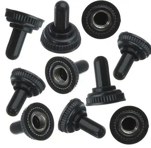 10Pcs Mini Toggle Switch Waterproof Rubber Resistance Boot Cover Cap Lid Black New