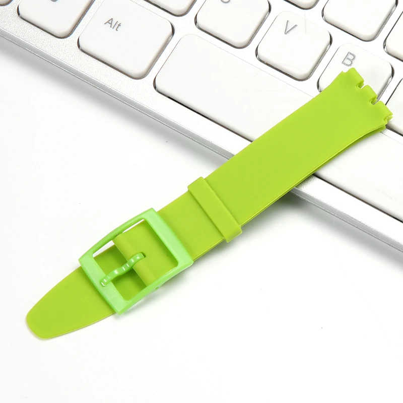 Colour Silicone Skin Band For Swatch 16mm Waterproof Strap Women Kids Bracelet Watch Accessories