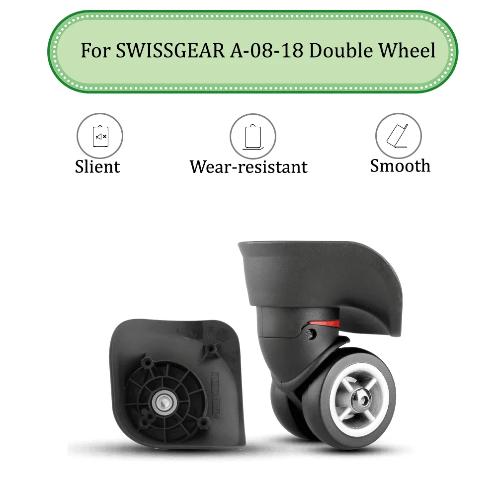 

For SWISSGEAR A-08-18 Universal Wheel Replacement Suitcase Silent Smooth Shock Absorbing Durable Double Wheel Accessories Wheels