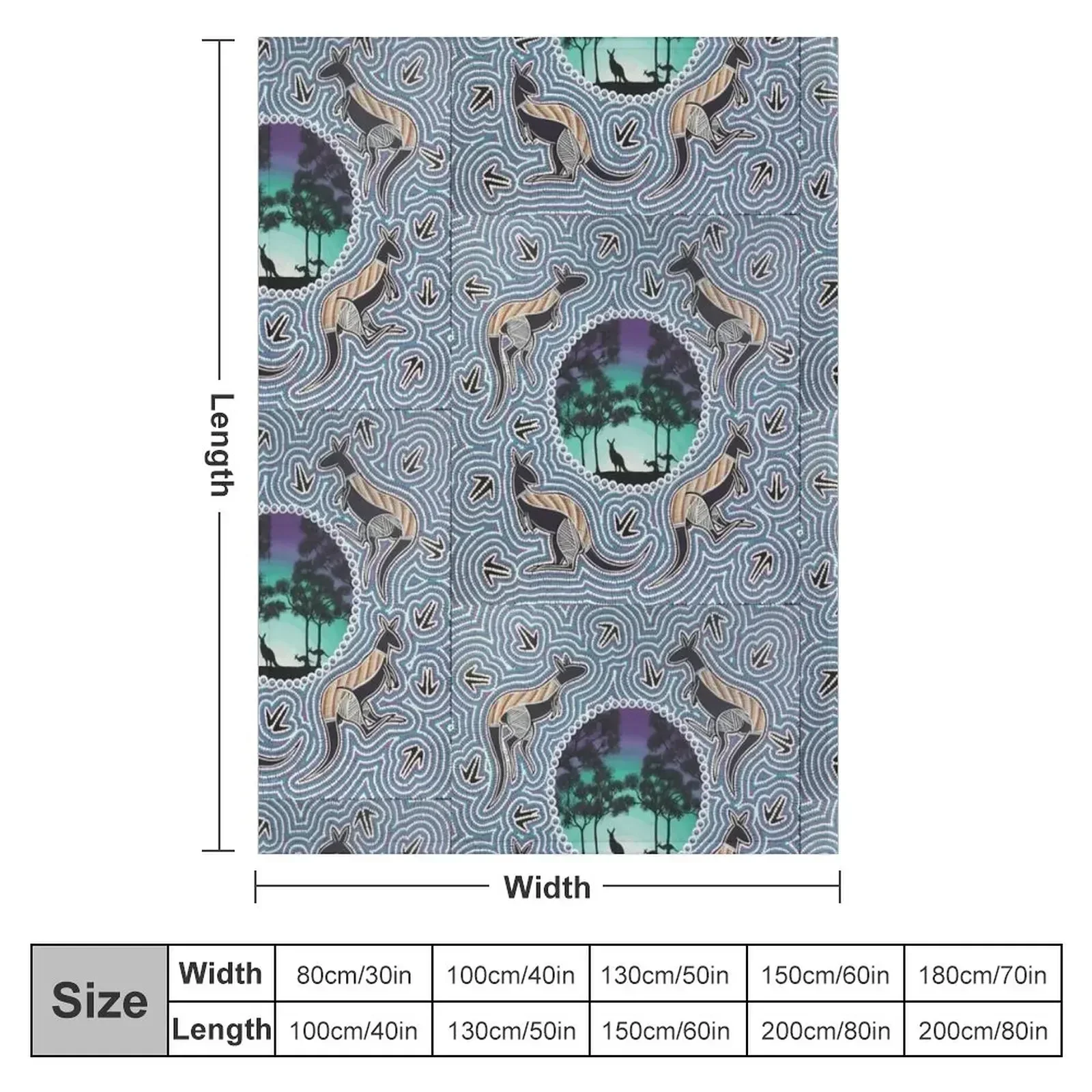 Kangaroo dreaming Dawn hunting Throw Blanket couch cozy soft plush fuzzy picnic outdoor blanket