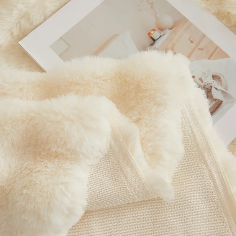 Luxury Super Soft Imitation Rabbit Plush Sofa Towel Winter Warm Thick Fluffy Couch Cover Universal All-inclusive Sofa Slipcover