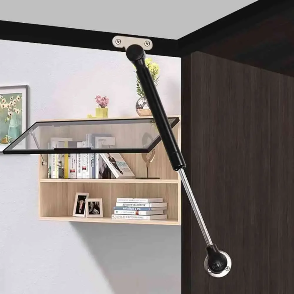 Aluminum Frame Glass Door Support Rods - Telescopic Hydraulic Air Struts for Small Cabinets & Display Cases