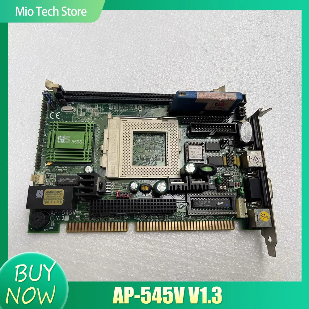 

Оригинальная материнская плата промышленного компьютера управления 586, половинная длина ISA AP-554V V1.3