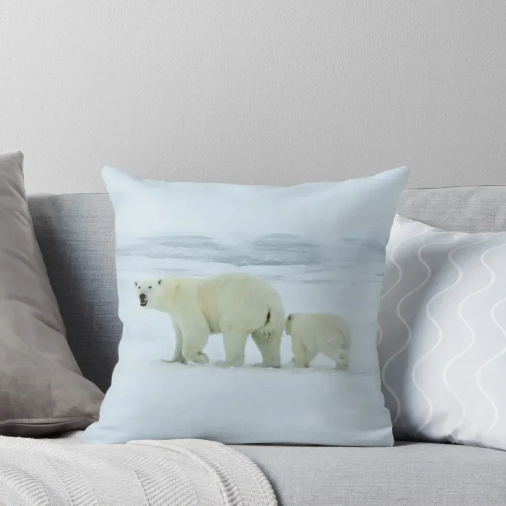 

Polar Bear and Cub Throw Pillow Rectangular Cushion Cover Pillowcases Bed Cushions Decorative pillowcase pillow