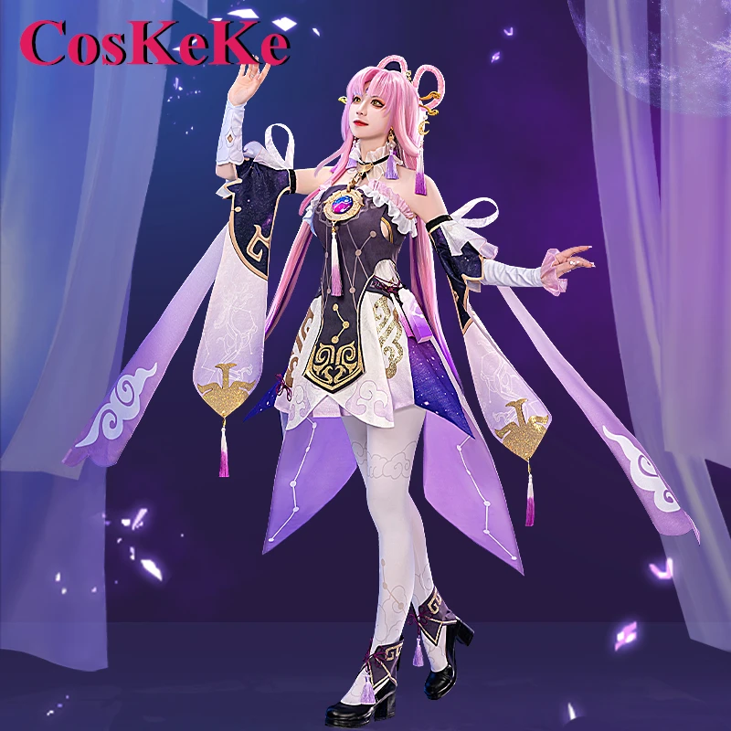 

CosKeKe Fu Xuan Cosplay Anime Game Honkai: Star Rail Costume Sweet Elegant Combat Uniform Halloween Carnival Role Play Clothing