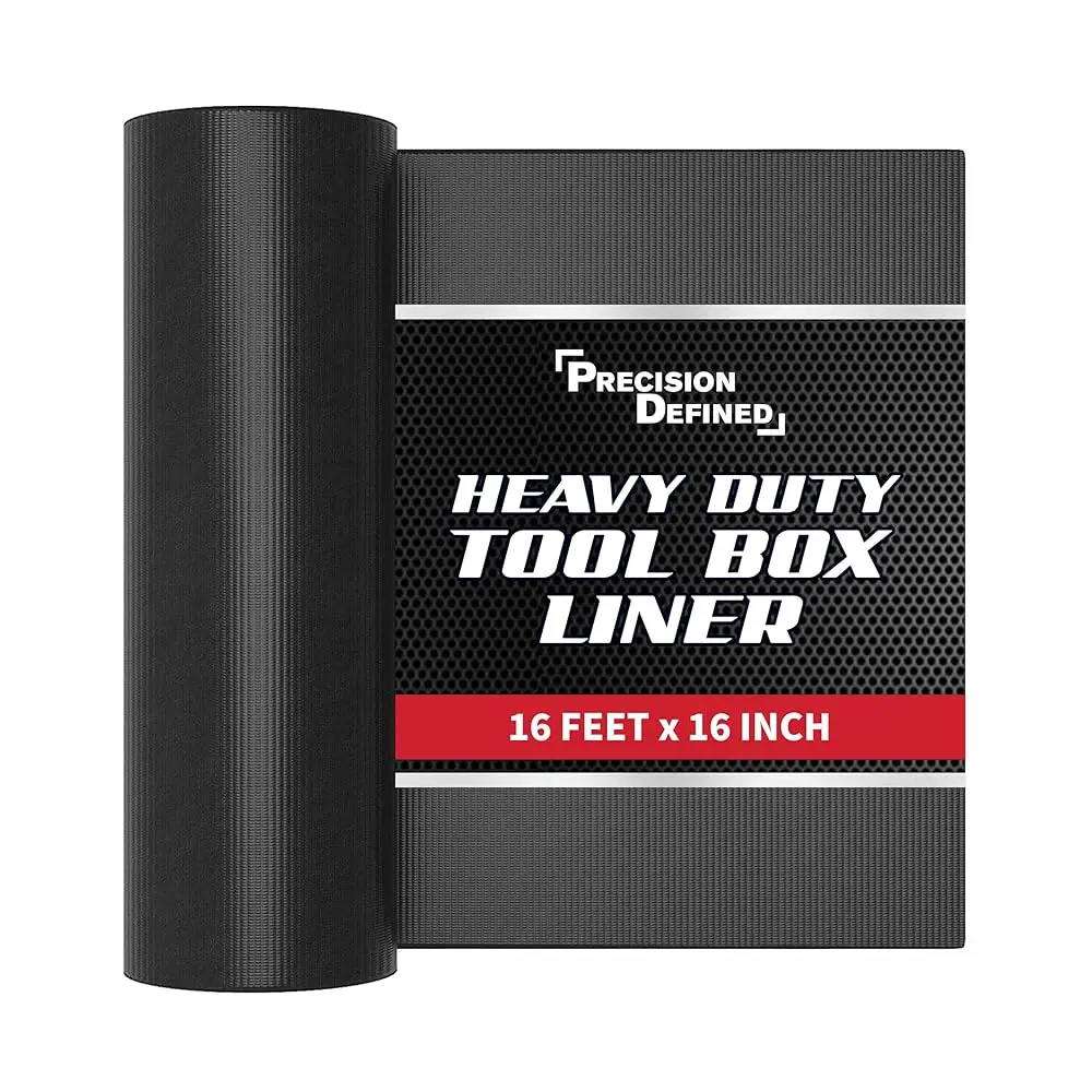 

Professional Grade Tool Box Liner, 16 Ft X 16"", Bla | Tool Box Drawer Liner, Shelf Liner Non Slip Mat, Thi Cabinet Shelf