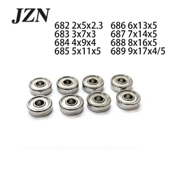 2PCS/10PCS stainless steel bearing S682 2*5*2.3,S683 3*7*3,S684 4*9*4,S685 5*11*5,S686 6*13*5,S687 7*14*5,S688 8*16*5,689 9*17*5