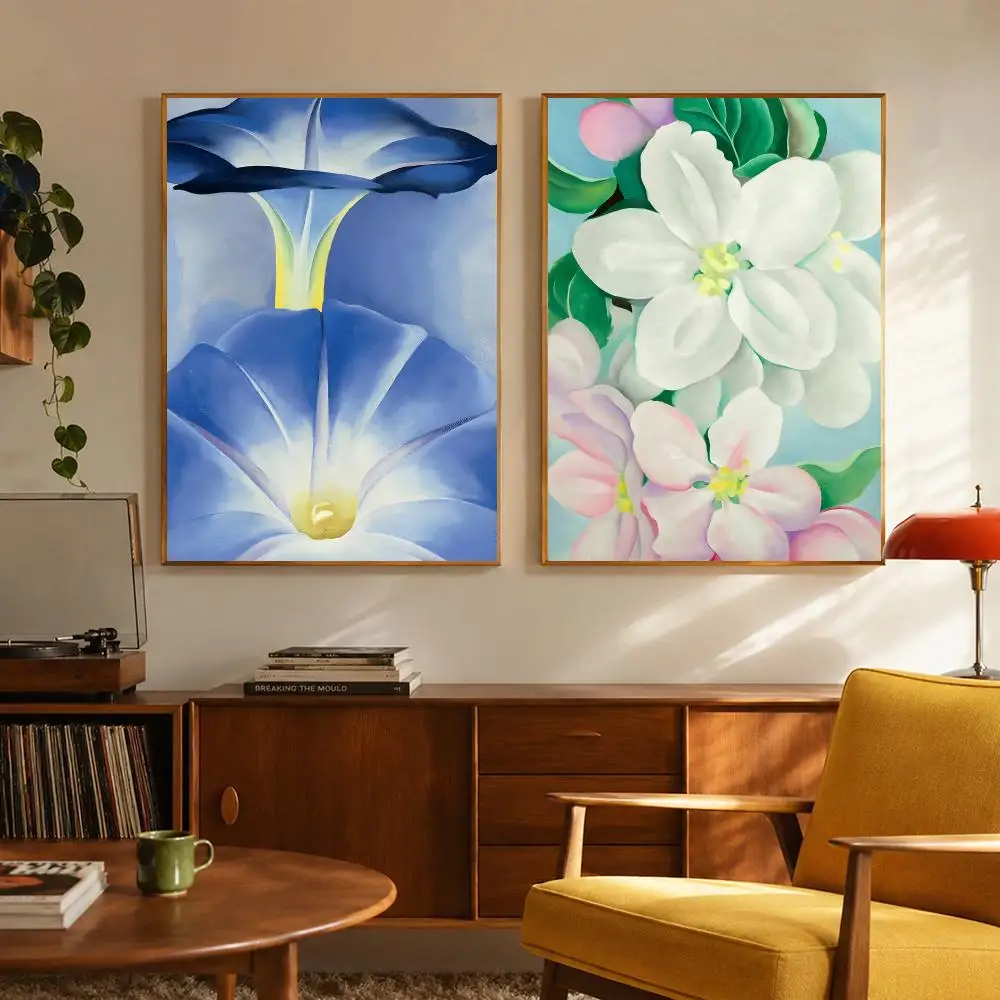 Classic Artist Georgia O'Keeffe Poster Digital Solvent Print Waterproof PP Fade-Resistant Wall Art Room Decor Gift
