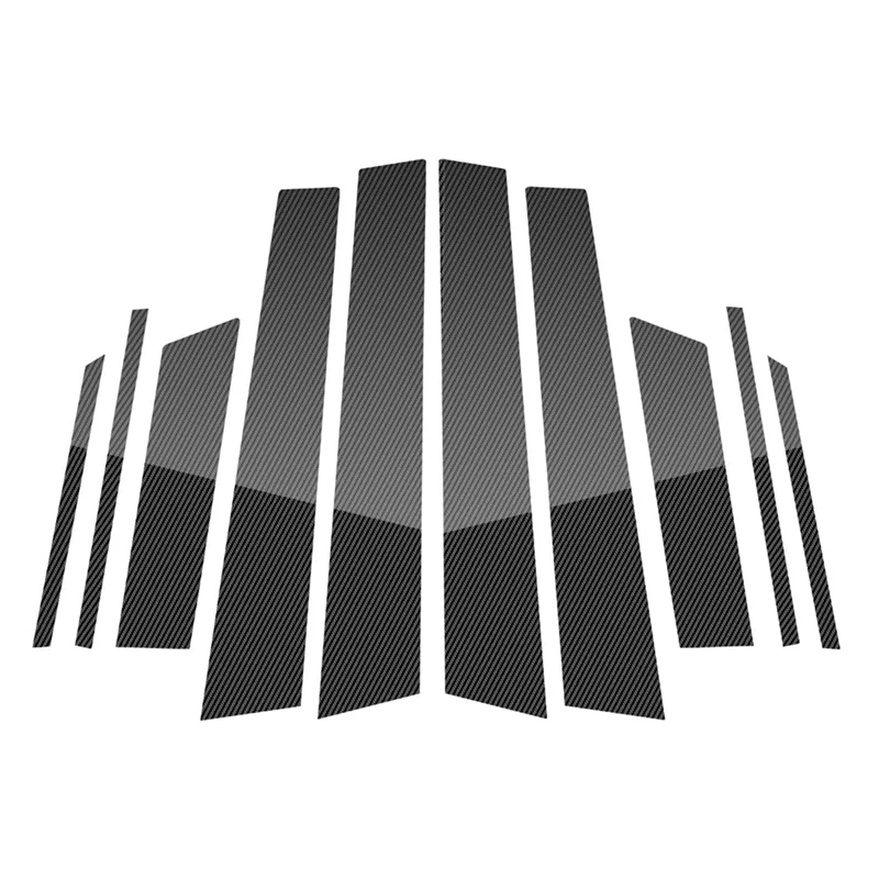 

For Subaru Crosstrek 2023 2024 Car B Pillar Posts Door Window Trim Exterior Decoration Sticker Accessories ,Carbon Fiber-ABQF