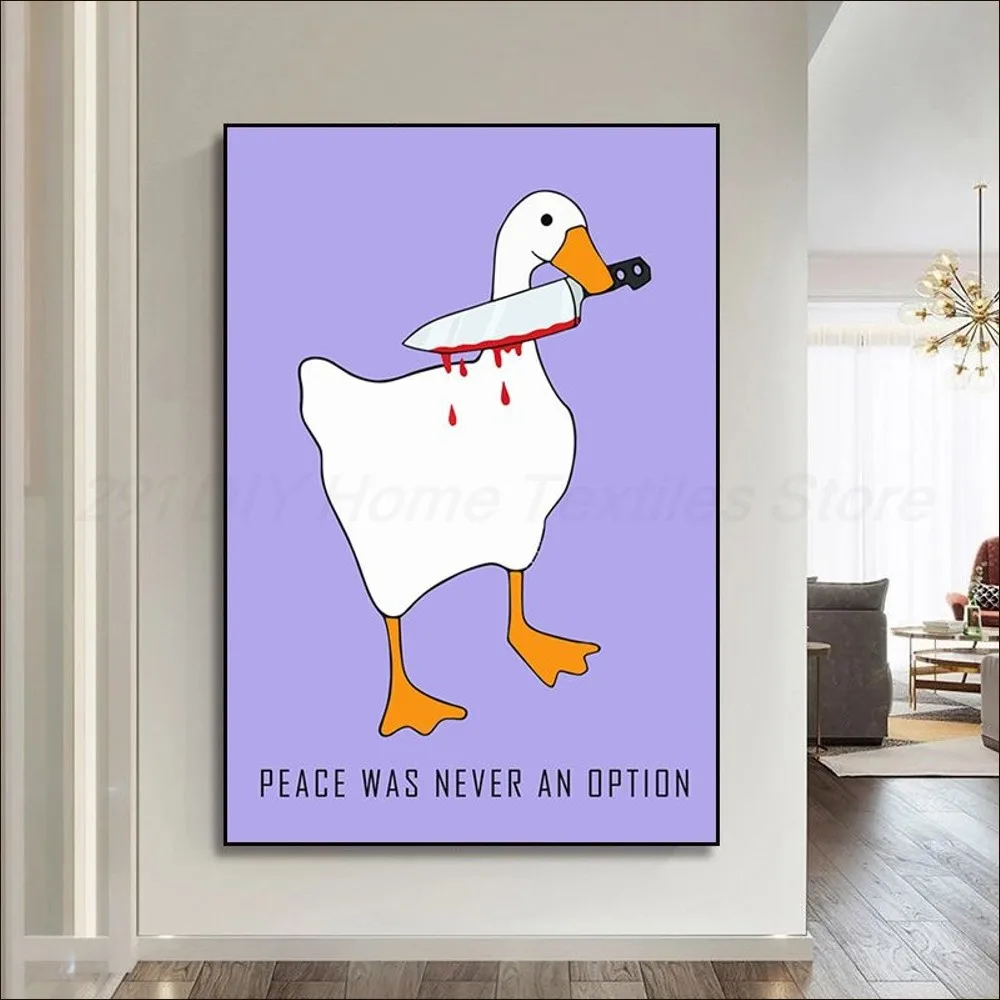 Funny Goose  Poster Anime Posters Sticky HD Quality Poster Wall Art Painting Study Wall Decor