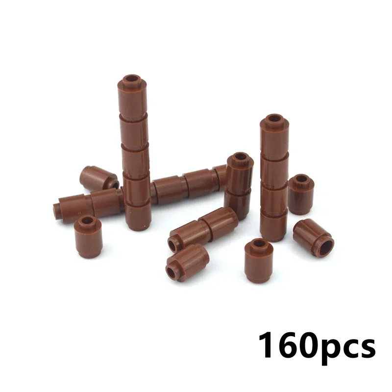 MOC City  Bricks Part DIY Accessories 3062 Round Brick Cylinder Bricks 160pcs 1*1 Building Blocks Children Toys