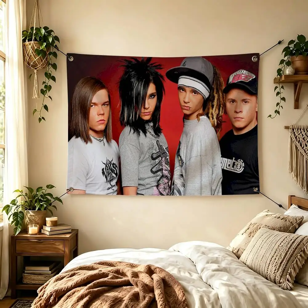Tokio Hotel Tom & Bill Kaulitz Flags for Bedrooms Home Decor Items Outdoor Decors Garage Decoration Flaga