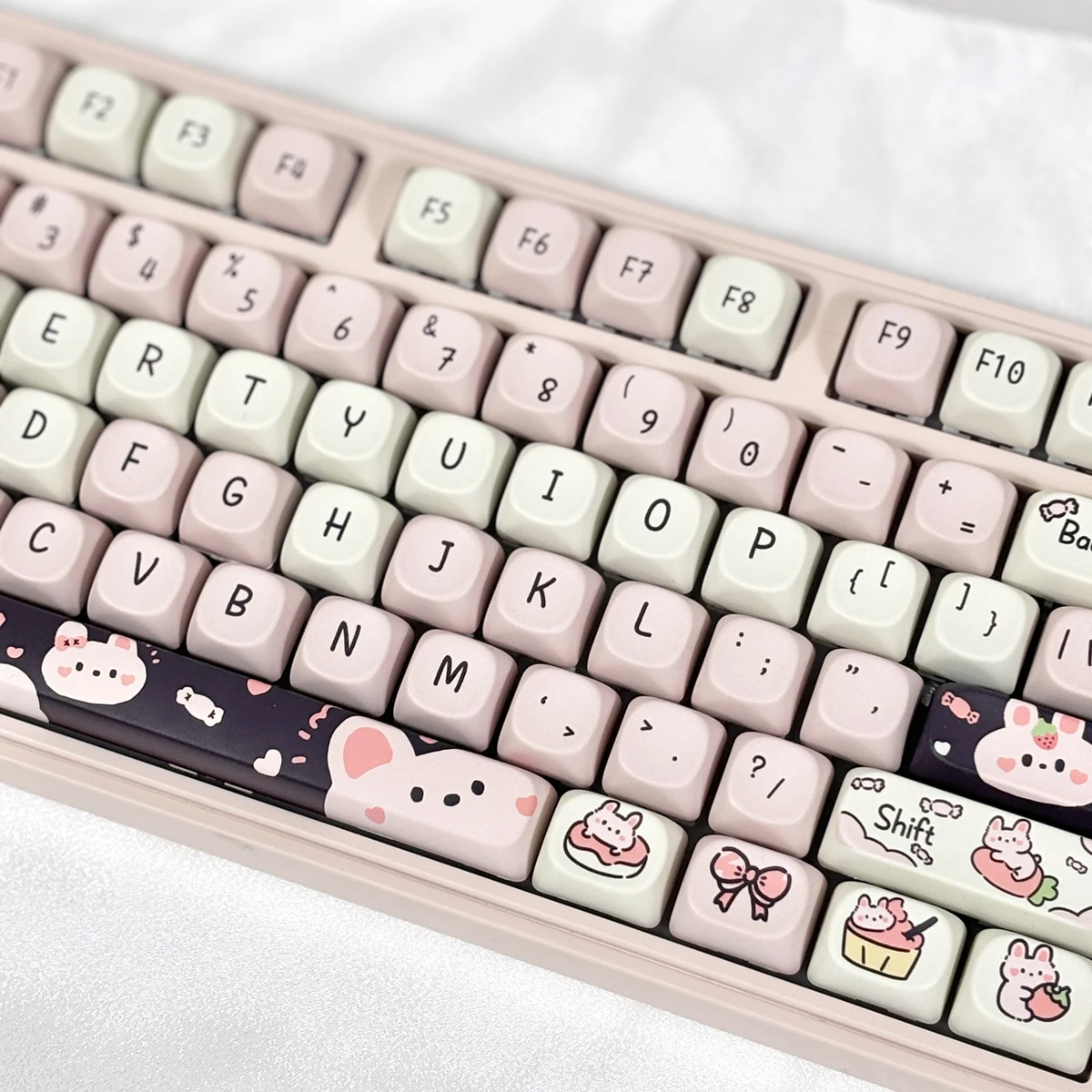 95 Keys/Set Key Caps Cartoon Puppy Cat Kitty MOA Profile PBT for DIY Custom Mechanical Gaming Keyboard Keycap Dye Sublimation