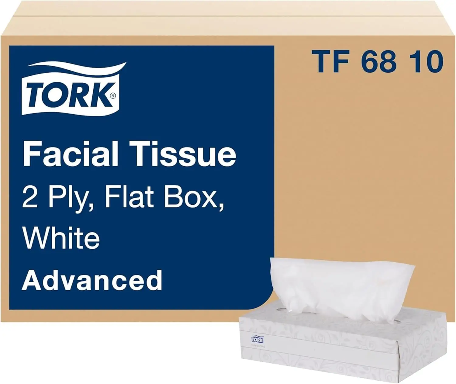 

Advanced Facial Tissue White Soft, Gentle 2-Ply, Compatible with F1 Dispenser, 30 Boxes x 100 Tissues