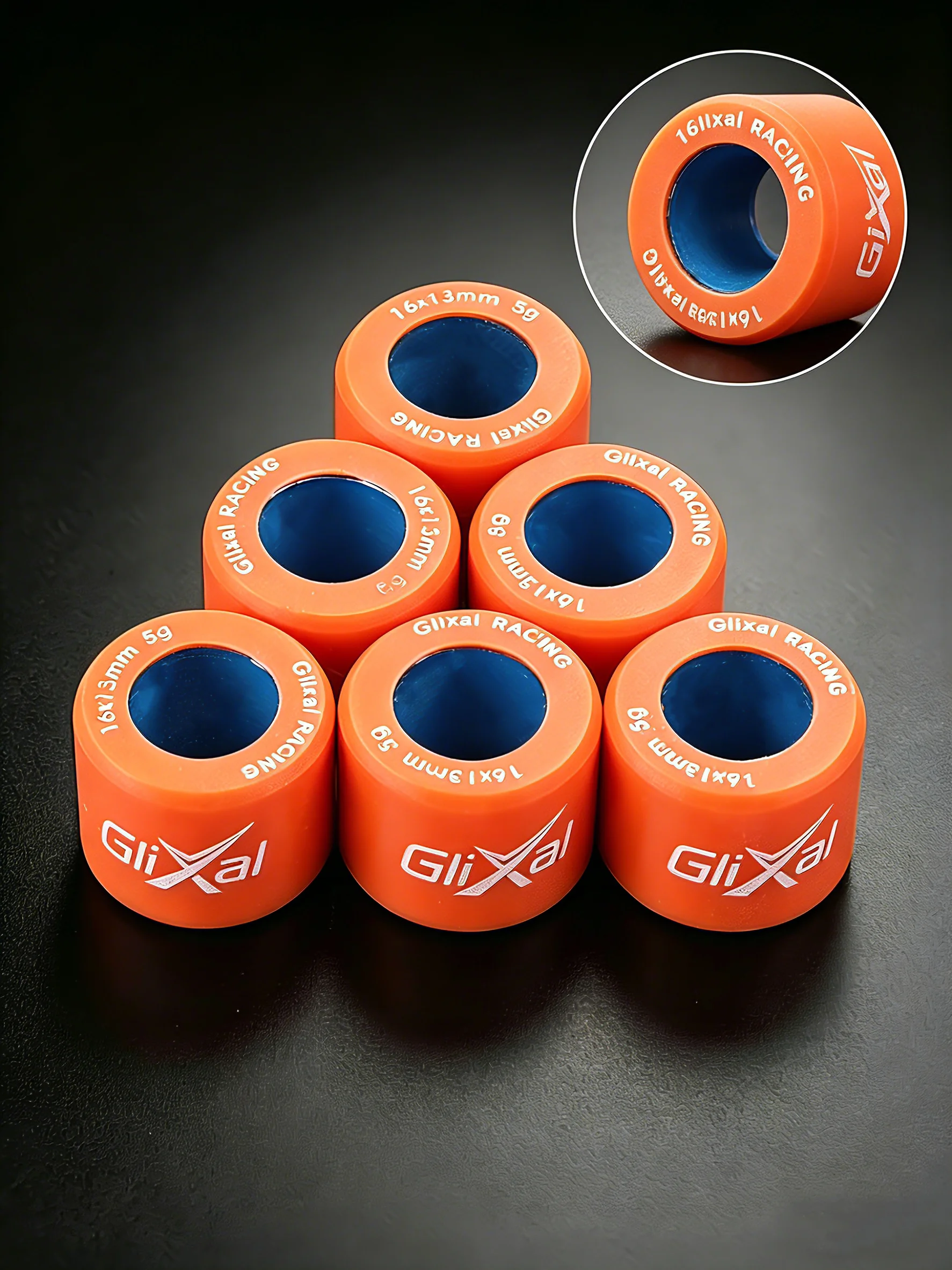 Glixal 16X13mm wysokiej wydajności wyścigi wariator rolki wagi zestaw 139QMB GY6 50cc - 100cc skuter motorower ATV gokart (5g-10g) — zdjęcie 2