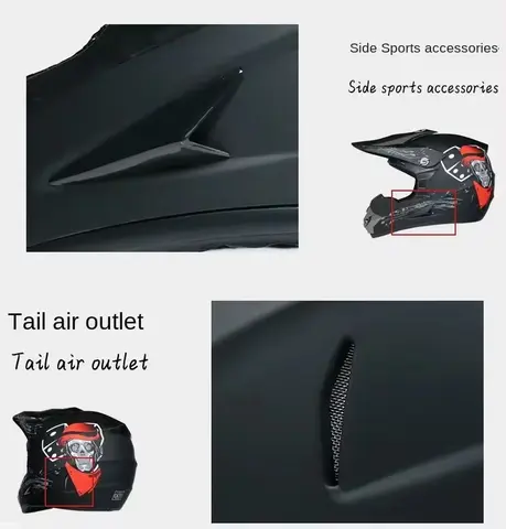 Motorcykelhjälm Barn Barn Helhjälm Barnhjälmar Motocross Casco Moto Barn Terrängsäkerhet Skydd DOT 6 best sales Rockstar Motocross - №1