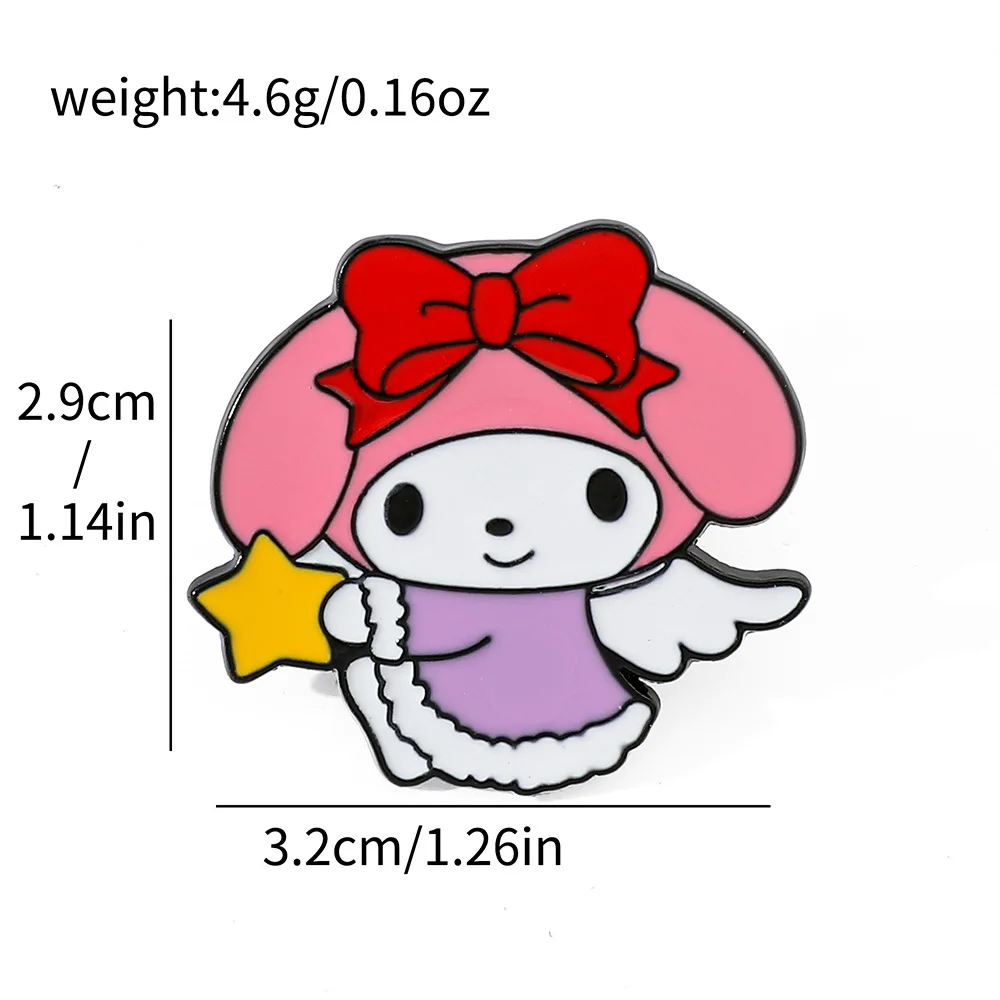 Sanrio Anime Enamel Pins My Melody Cartoon Cute Brooch Badges Backpack Pin Accessories for Women Kids Jewelry Decoration Gift