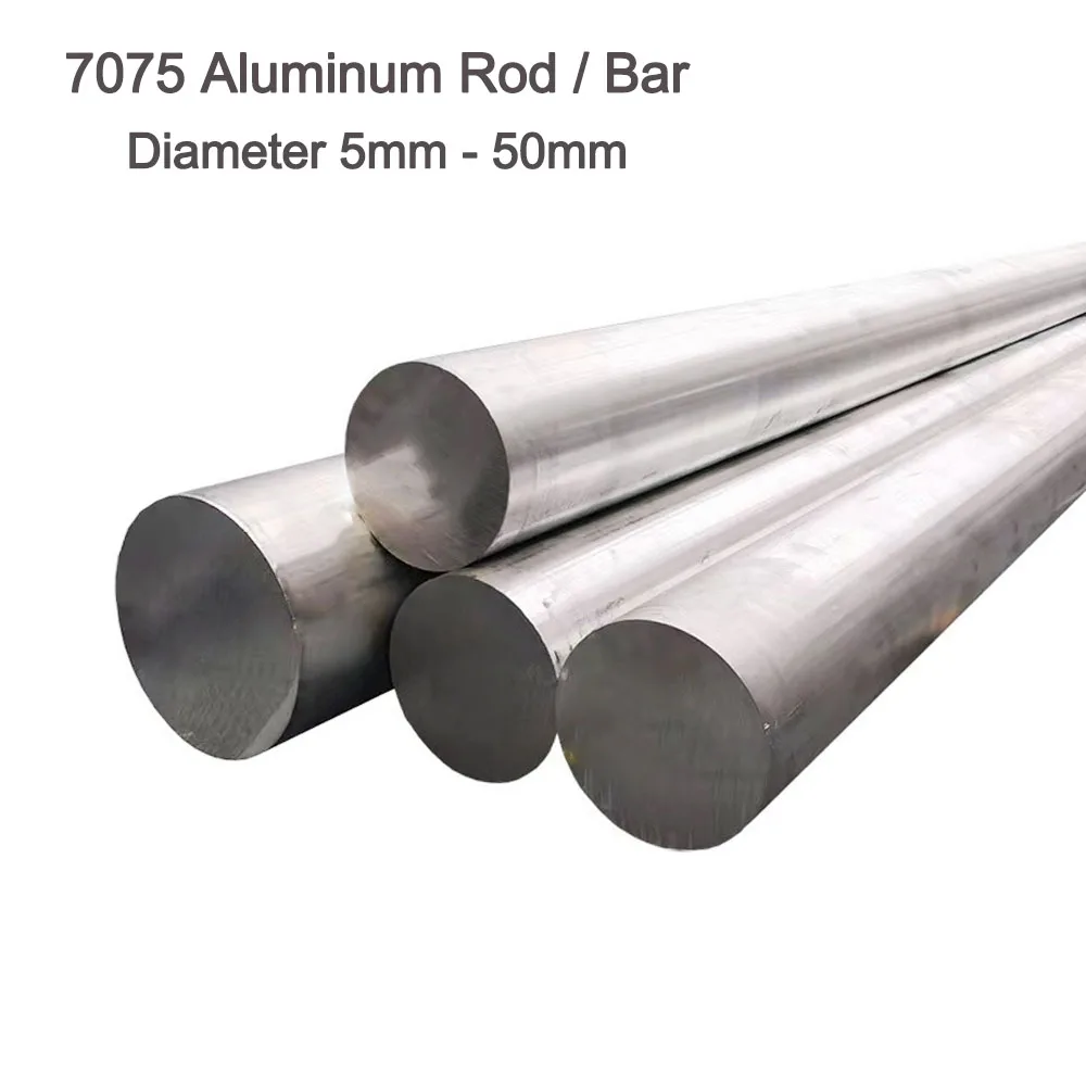 

7075 Aluminum Rod Bar Solid Diameter 5/6/8/10/12/15/18/20/30/40mm Super Hard Round Used In Aviation Nautical Industry Duralumin