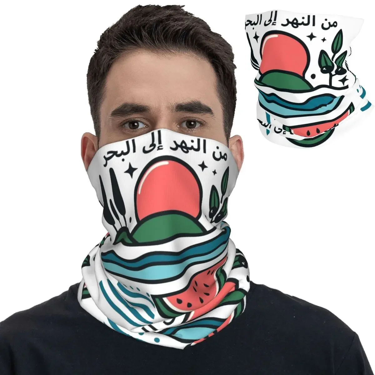 Watermelon   Bandana Neck Gaiter Printed Balaclavas Wrap Scarf Riding For Men Women Adult Washable