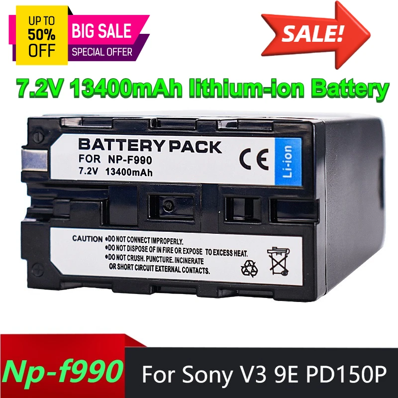 

7.2V 13400mAh Np-f990 Digital Batteries for Sony Digital Camera Battery