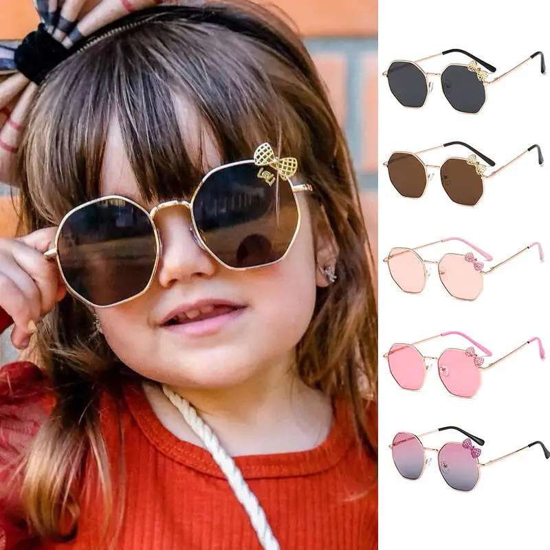 2026  Metal Children's Sunglasses Girls, Baby Bow B010, New UV400 Model For Toddlers