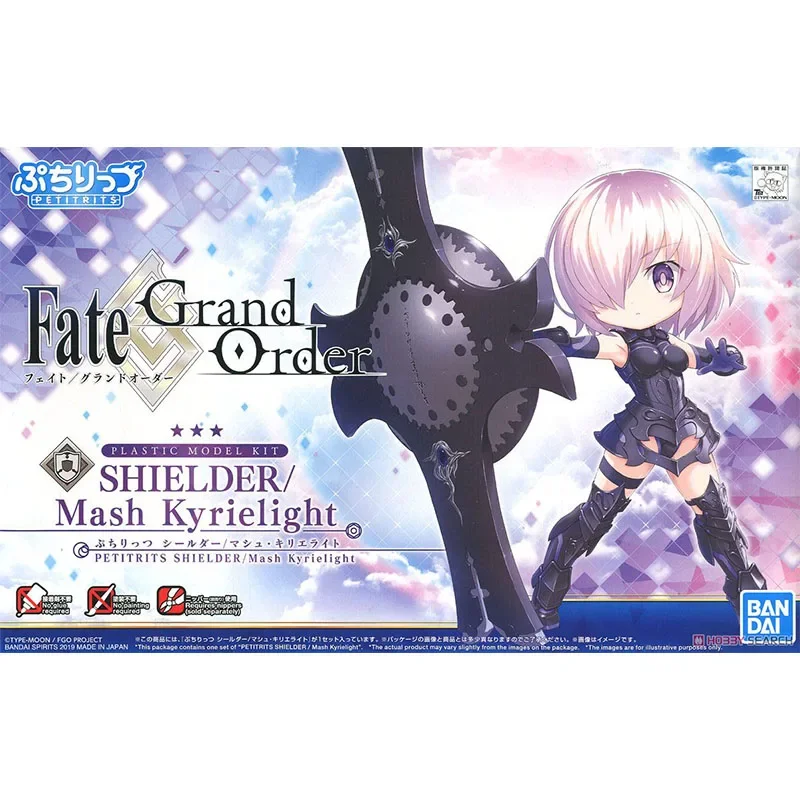 Bandai-Anime FRS Figura Ascensão PETITRits, Destino Grande Ordem, SHIELDER Mash Kyrielight Modelo, Brinquedo De Montagem De Plástico, Figura De Ação Presente