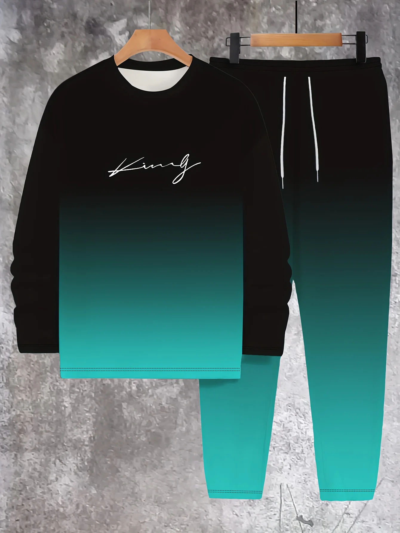 

Autumn and Winter Men Sports Set 3D Printed K Pattern Long Sleeve 2-piece Set Sports Set Fashion Long Sleeve Set Comfortable