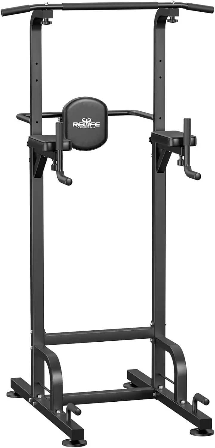 Power Tower Pull Up Bar Station Workout Dip Station for Home Gym Strength Training Fitness Equipment,45