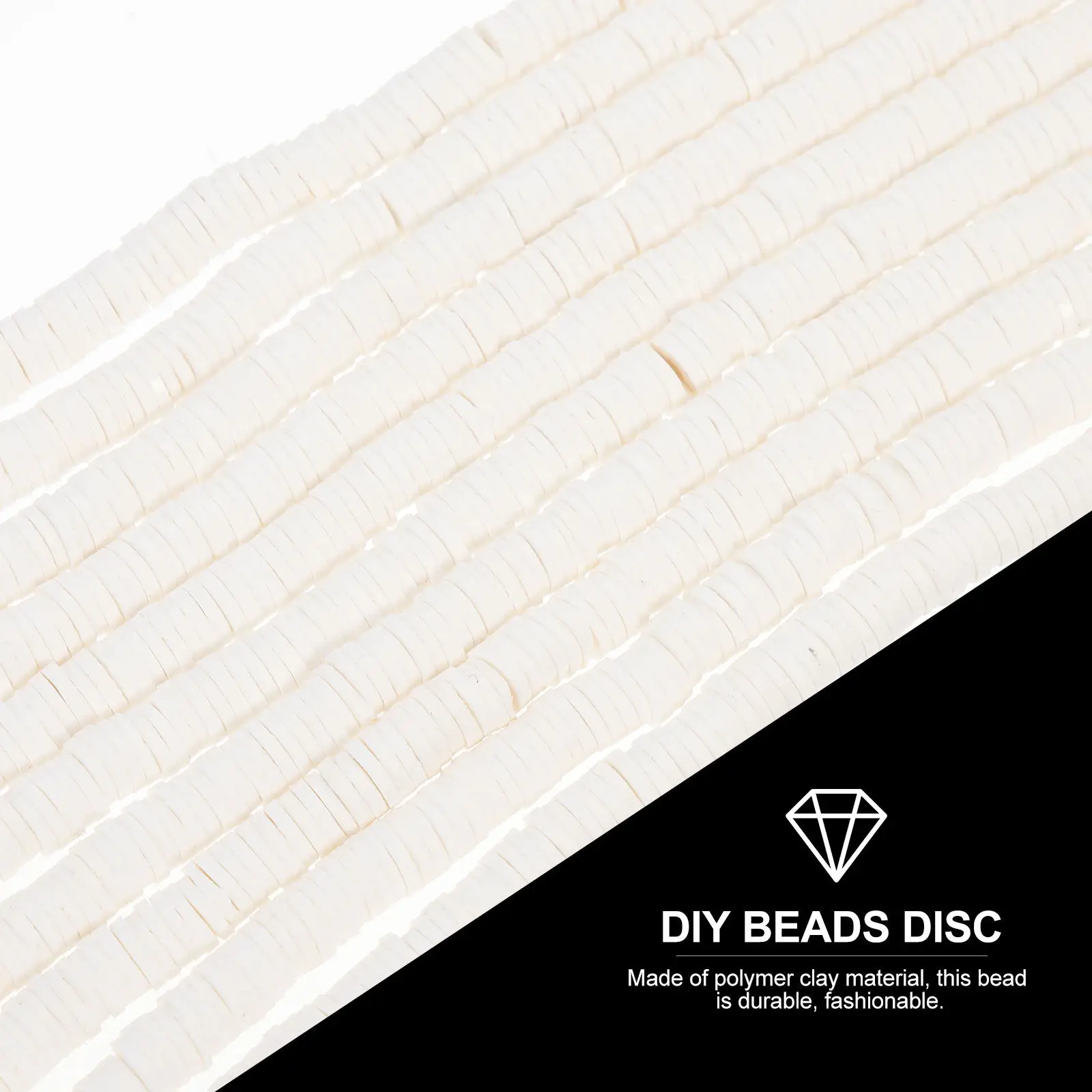 

10 полосок изысканных белых бусин из полимерной глины для изготовления украшений своими руками: браслетов, ожерелий, а также декоративных разделительных бусин-шармов