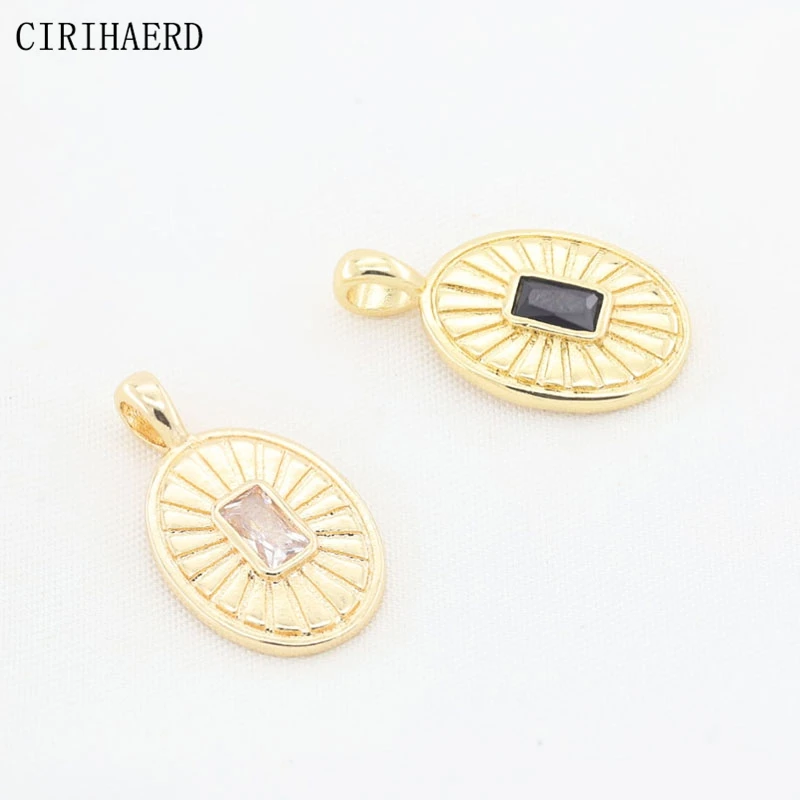 

14K Gold-Plated Inlaid Cystal Zircon Pendant And Charms For Jewelry Making Supplies DIY Accessories Necklace Pendants Findings