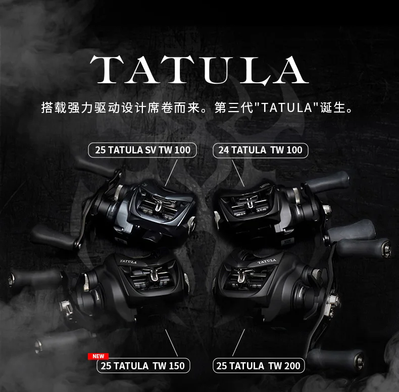 2025 NEUE DAIWA TATULA SV TW 100/TW 150/TW 200 Baitcast Angelrolle 7+1BB Drag 5-6KG Salzwasserrollen – Detail 1