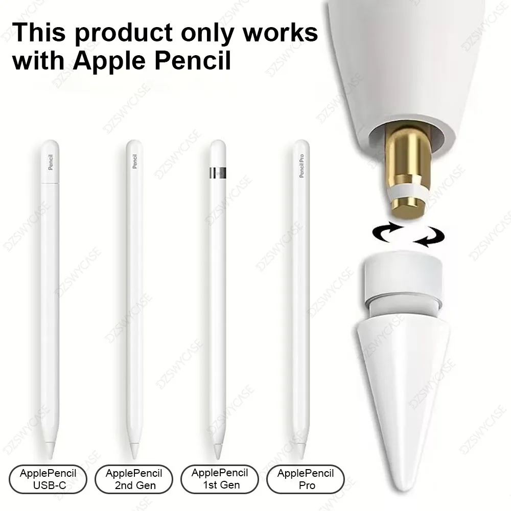 3 Stück Austauschbare Stiftspitzen für Apple Pencil 1 2 Generation Weiche Silikon-Schutzkappe Touchscreen-Stylus-Stiftspitzen für IPencil 1 2 – Detail 1