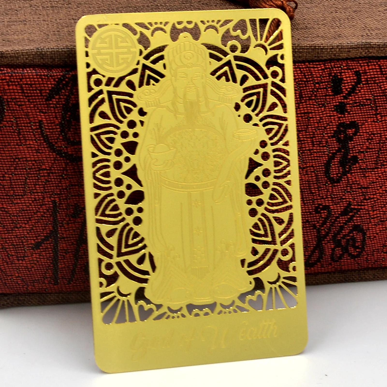 LUK Gods Gold Card to Attract Health, Wealth and Happiness Amulet