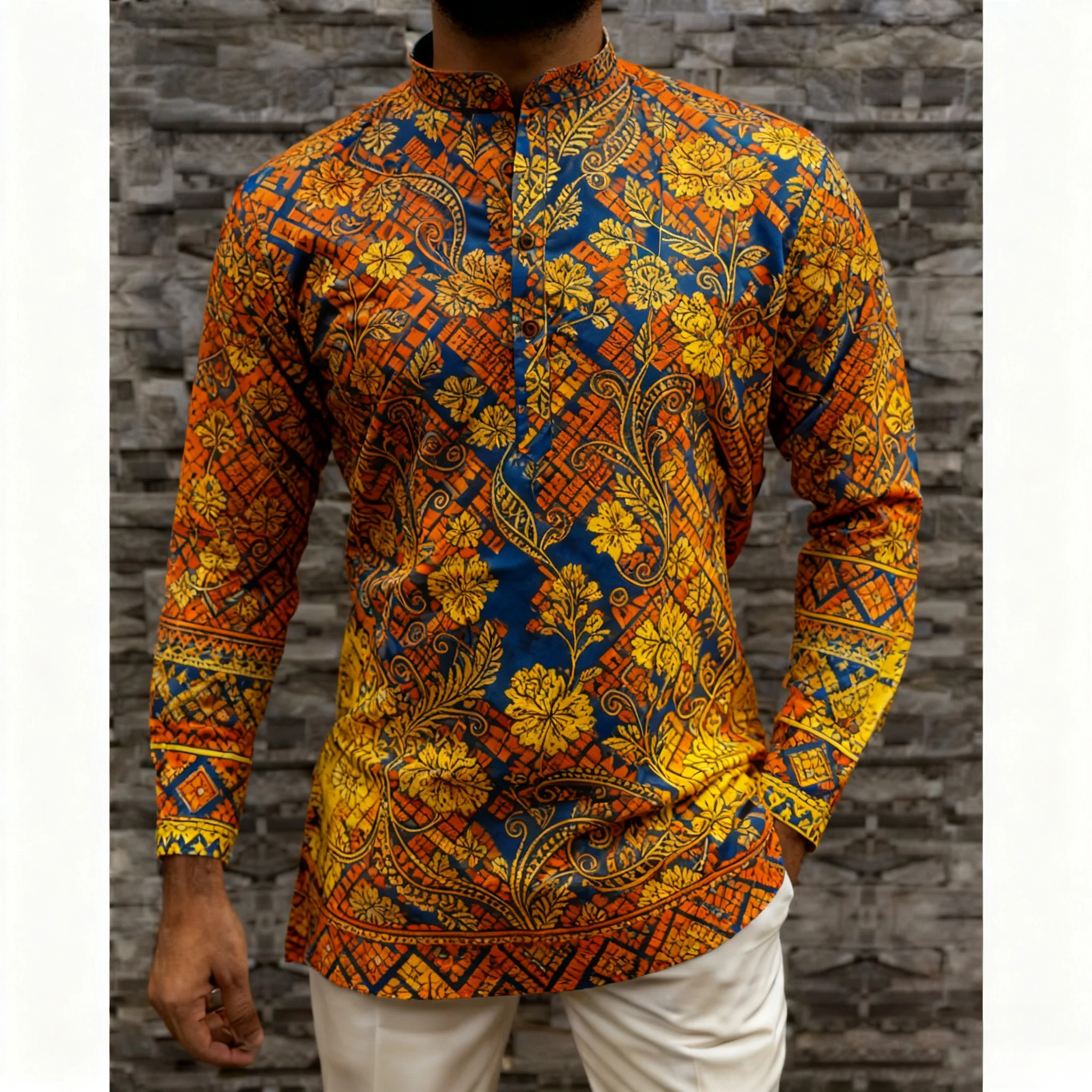 Odzież męska muzułmańska w stylu etnicznym narodowym, stroje ślubne, klasyczne koszule z długim rękawem, tradycyjne camisas árabe, odzież muzułmańska. ﻿