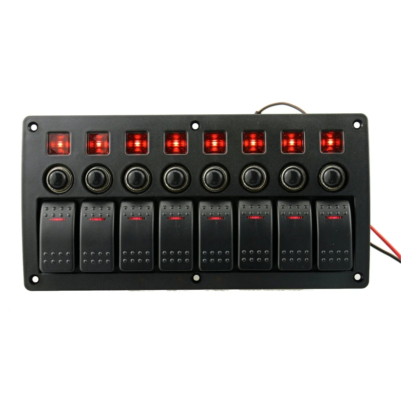 

8-Group Combination Panel Switches Marine Toggle Switch Power Female Switch Switch Panel For Automotive Marine